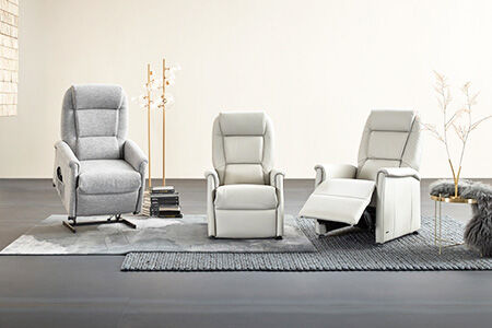 Fauteuil relax multifonctions, également disponible en canapé trapèze